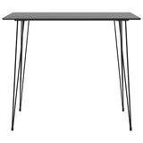 Bar Set Black MDF, Metal, Solid reclaimed wood Large Footrest 3057829