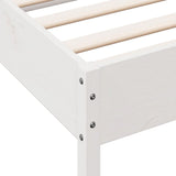 Bed Frame without Mattress White 160x200 cm Solid Wood Pine 3328227