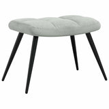 Relaxing chair with Footstool Light Grey Velvet 42022447