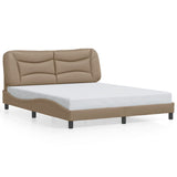 Bed Frame with LED without Mattress "Hvar" Cappuccino 160x200 cm 3213945