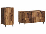 2 Piece Bathroom Cabinet Set ZWOLLE Old Wood Engineered Wood 3417682