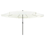 Garden Parasol Sand and Anthracite 395 x 395 x 245 cm Polyester 42003644
