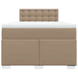 Box Spring Bed with Mattress Cappuccino 120x190 cm Faux Leather 3286115