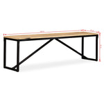 Bench Solid Mango Wood 160x35x45 cm 244904