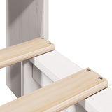 Bookcase Bed without Mattress White 100x200 cm Solid Wood 3323903