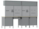 Work Cabinet Set with Drawer with Storage Manual 10 pcs Black 3321480