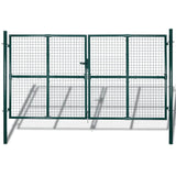 Double Door Fence Gate Powder-Coated Steel 142025