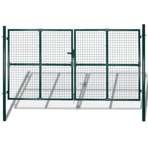 Double Door Fence Gate Powder-Coated Steel 142025