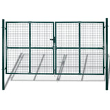 Double Door Fence Gate 300x150 cm Powder-Coated Steel 142025