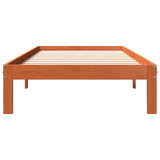Bed Frame without Mattress Wax Brown 100x200 cm Solid Wood Pine 844169