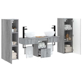 Bathroom Furniture Set 5 pcs Grey Sonoma 33 x 34.5 x 100 cm 3405969