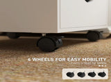 5 Drawer Mobile Filing Cabinet, Vertical File Cabinet, Modern Rolling Office Storage Organizer T3398P344172