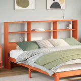 Headboard with Storage Wax Brown 180 cm Solid Wood Pine 855653