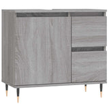 Bathroom Cabinet Grey Sonoma 65x33x60 cm Engineered Wood 831602