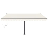 Freestanding Manual Retractable Awning 400x300 cm Cream 3069737