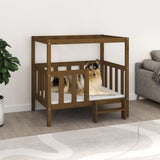 Dog Bed Honey Brown 105.5 x 83.5 x 100 cm Solid Wood Pine 822390