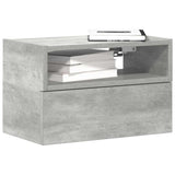 ZNTS Wall-mounted Bedside Cabinets 2 pcs Concrete Grey 45x26x28.5 cm 858603