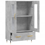Highboard Concrete Grey 69.5x31x115 cm Engineered Wood 828280
