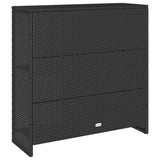 Storage Cabinet with Shelf Black 100 x 36 x 102 cm Rattan 4103821