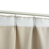 134449 Blackout Curtain with Hooks Beige 290x245 cm