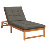 Sunlounger Cushion GEMERT 100% Polyester Grey 190 x 70 x 9 cm 947408