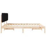 Bed Frame with Upholstered Headboard Black 180 x 200 cm 878031