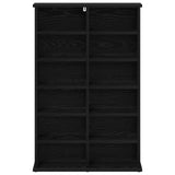 CD Cabinet Black Oak 60 x 17 x 92 cm Engineered Wood 8012732