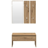 Hallway Furniture Set Artisan Oak Engineered Wood 857020