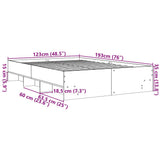 Bed Frame Smoked Oak Engineered Wood Small Double Storage 3295699
