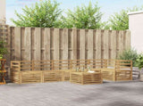 Outdoor Sofa Set 7 pcs White 59 x 59 x 37 cm Solid Acacia Wood 3391934