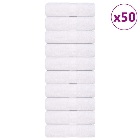 Wash Towels 50 pcs FROGN White 30x30 cm 100% Cotton 136644