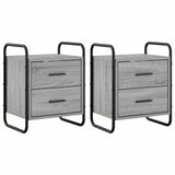 Hanging Bedside Cabinet 2 pcs Grey Sonoma 40 x 30 x 50 cm 8013549