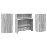 Reception Desk Grey Sonoma 200x50x103,5 cm Engineered Wood 3324219
