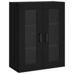 Highboard Black 69.5x34x180 cm Engineered Wood 3198594