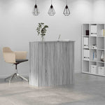 Reception Desk Grey Sonoma 100x50x103.5 cm Engineered Wood 3324165