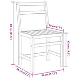 Balcony Set Natural Acacia Wood Solid Acacia wood Compact 365854