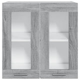 Hanging Glass Cabinet Lyon Grey Sonoma 60x31x60 cm Engineered Wood 815121