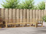 Outdoor Sofa Set 5 pcs White Solid Acacia Wood 3387638