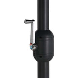 Garden Parasol with Aluminium Pole 460x270 cm Black 47302
