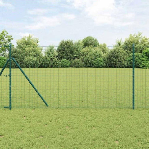 Fence Post Other 52 pcs Green 3.2 x 3.2 x 170 cm Steel 3350120