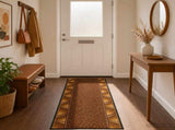 Runner Rug FLORNES Woven Brown 80 x 400 cm PP 7 mm 42057392