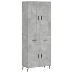 Highboard Concrete Grey 69.5x34x180 cm Engineered Wood 3199893
