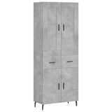Highboard Concrete Grey 69.5x34x180 cm Engineered Wood 3199893