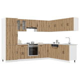 14 Piece Kitchen Cabinet Set "Lucca" Artisan Oak Engineered Wood 3314990