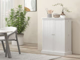 Freestanding Multi-Storage Kitchen Cupboard with Adjustable Shelves White T3398P342967