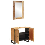 Bathroom Sets with Storage 2 pcs Brown Solid Mango Wood 3310060