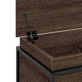 Storage Box with Lid Brown Oak 100x40x51.5 cm Engineered Wood 848808