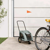 Pet Bike Trailer Grey Oxford Fabric and Iron 93972