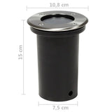 Outdoor Ground Lights 12 pcs Round 160436