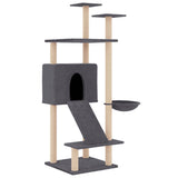Cat Tree with Sisal Scratching Posts Dark Grey 153 cm 171752